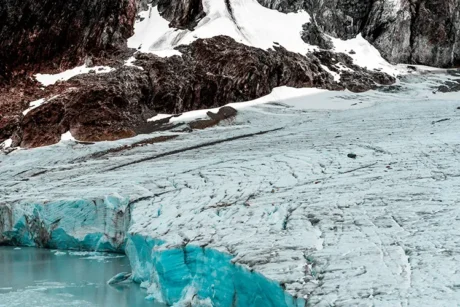 Vista cercana al glaciar