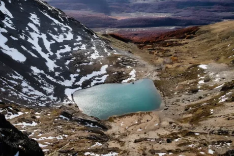 Vista otoñal Laguna Turquesa